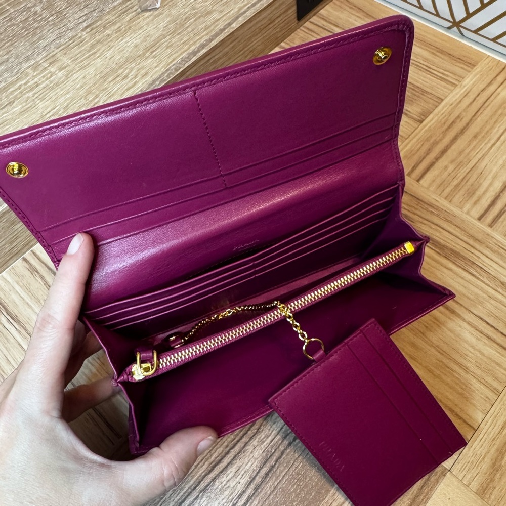 Prada Ibisco Continental Tessuto Zip Wallet - Picture 10 of 16